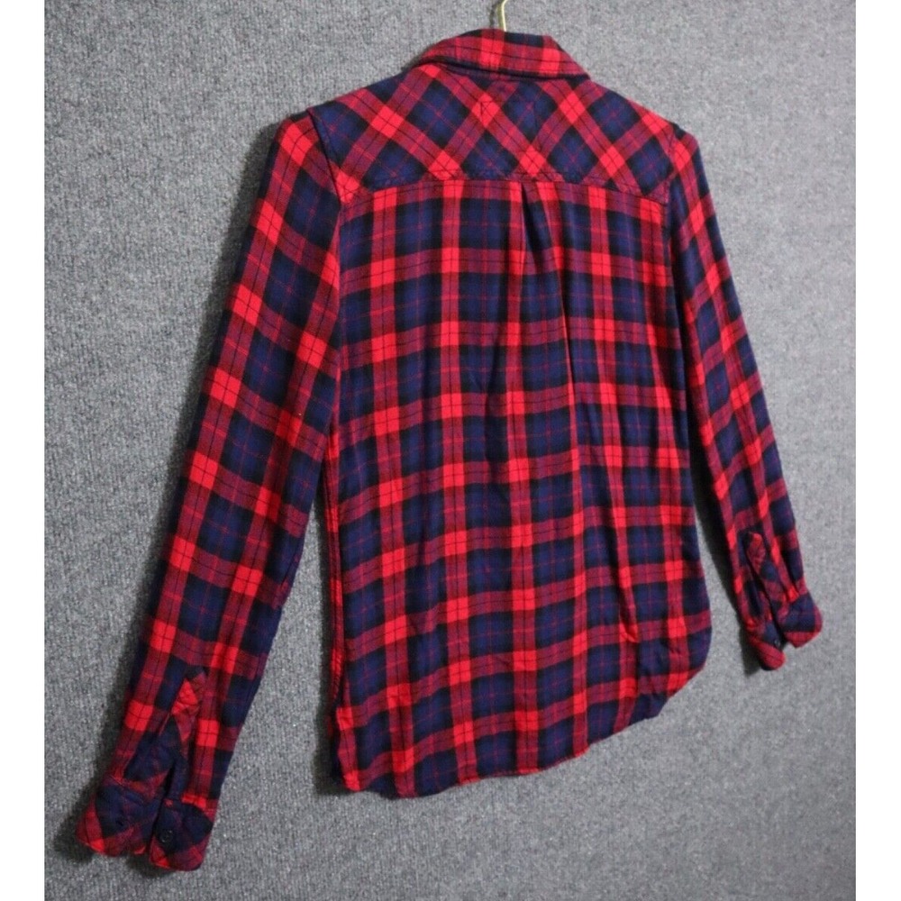 Rails Shirt Women Small Red Plaid Flannel Long Sleeve Collared Button Down EUC - Picture 5 of 5